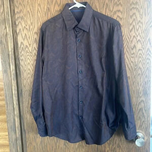 Navy Tasso Elba Button‎ Up 15.5